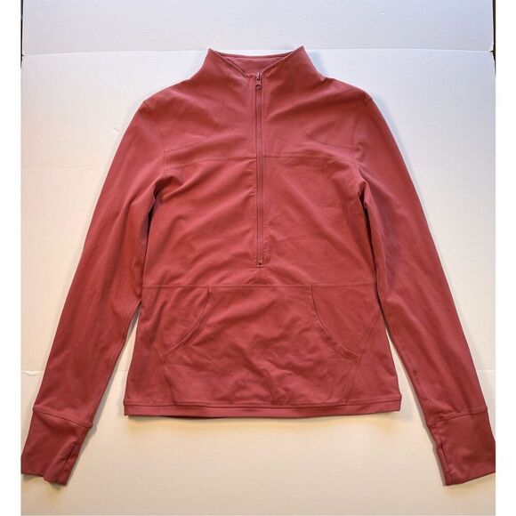 Zyia Active 1/2 Zip LongSleeve Pocket Pullover Salmon Pink Size Extra Large NWOT - Picture 2 of 7